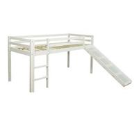 Lit blanc mi-haut avec matelas sommier à lattes
