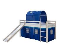 Lit bleu mi-haut avec matelas 90x200 cm tunnel