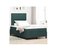 Lit box spring avec matelas vert foncé 120x200 cm en velours 3339893