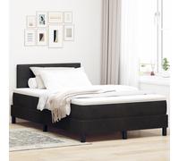 Lit Box Spring Vidaxl Avec Matelas Et Led Noir 120x200 Cm Velours