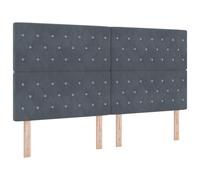 Lit Box Spring Vidaxl Avec Matelas Gris Foncé Super King Velours
