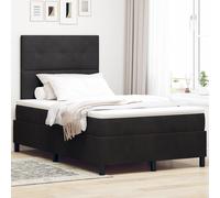 Lit Box Spring Vidaxl Avec Matelas & Led Noir 120x200 Cm Velours