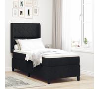 Lit Box Spring Vidaxl Avec Matelas & Led Noir 80x200 Cm Tissu