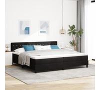 Lit Box Spring Vidaxl Avec Matelas Noir 200x200 Cm Velours