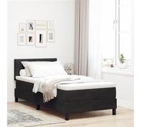 lit box spring vidaXL avec matelas noir simple en velours 3339208 G