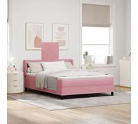 Lit box spring vidaXL avec matelas Rose 140x200 cm Velours