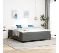 Lit Box Spring vidaXL Gris clair Super King en tissu en velours côtelé