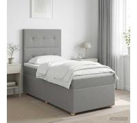 Lit boxspring avec matelas avec tête de lit Tissu à lattes Matelas vidaXL vidaXL