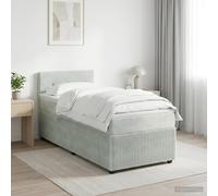 Lit boxspring avec matelas avec tête de lit Velours à lattes Moderne vidaXL vida
