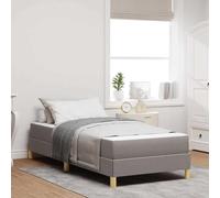 Lit Boxspring Taupe 100x200 cm avec Matelas à Ressorts Ensachés, Cadre en Bois d'Ingénierie, Base Solide, Confort Optimal, Design Moderne pour Chambre Élégante