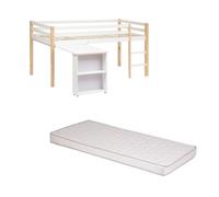 Lit bureau coulissant - ATMOSPHERA FOR KIDS - 1 place - Blanc - 90x190 cm