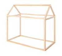 Lit Cabane 70 x 140 cm pour Enfants ROBA - Bambou Certifié FSC - Lit Montessori au Sol pour Garçon et Fille - Finition Naturelle marron TU