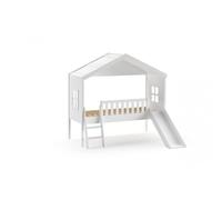Lit cabane 90x200 blanc housebeds