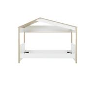 Lit cabane 90x200 chene blanc