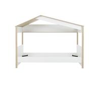 Lit cabane 90x200 chene blanc