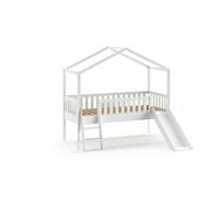Vipack Dallas LIT CABANE ECHELLE+Toboggan Blanc 90x200cm*