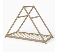 Lit cabane APACHE 90x190 + 1 sommier / Naturel