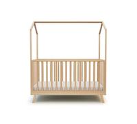 - Lit cabane bébé évolutif en bois KASA 70 x 140 cm