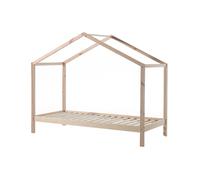Lit cabane Dallas 3 90x200 - Vipack - Marron - Bois massif - Enfant