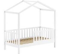 Lit Cabane Enfant "Dallas" 70x140cm Blanc