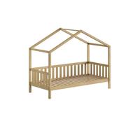 Vipack Lit Cabane Dallas Chêne Naturel 90x200