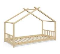 VitaliSpa Lit enfant lit maison design 90x200 Lit enfant bois maison dormir lit maison