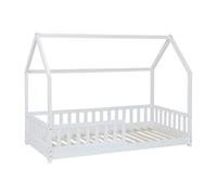 Atmosphera - Lit cabane enfant Bosco - Blanc 90 x 190 cm