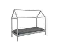 Lit Cabane en Bois "Leonard" 90x200cm Gris