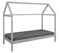 Lit Cabane en Bois "Leonard" 90x200cm Gris Gris G