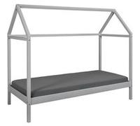 Lit Cabane en Bois "Leonard" 90x200cm Gris