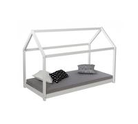 Lit cabane enfant 80 x 160 cm blanc