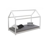 Lit cabane enfant 80 x 160 cm blanc