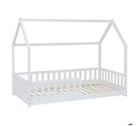 Atmosphera - Lit cabane enfant Bosco - Blanc 90 x 190 cm