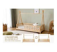 Lit cabane Enfant Bosco - Bois 90x190 cm (Lit Cabane tipi 90x190cm)