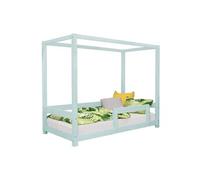 Lit cabane enfant BUNKY 120 x 190 bleu clair