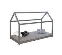 Lit cabane enfant gris 80 x 160 cm gris