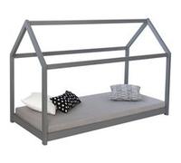 Lit cabane enfant gris 80 x 160 cm gris