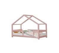 Lit cabane enfant LUCKY 90 x 180 rose pastel