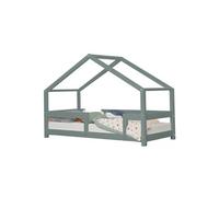 Lit cabane enfant LUCKY 90 x 200 vert sauge