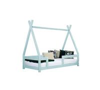 Lit cabane enfant NAKANA 90 x 200 bleu clair