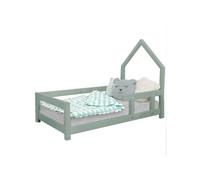Lit cabane enfant POPPI 90 x 190 vert sauge 1