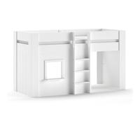 Vipack Lit cabane enfant Reno 90x200 cm Blanc