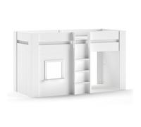 Vipack Lit cabane enfant Reno 90x200 cm Blanc