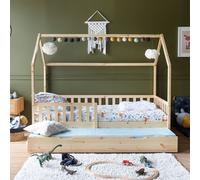 Happy Garden Lit cabane gigogne pour enfant MARCEAU 190 x 90 cm en bois