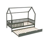 Lit cabane gigogne pour enfant 190x90cm vert MARCEAU