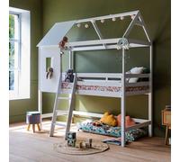 Happy Garden Lit cabane mezzanine pour enfant MARGOT 190x90 cm blanc