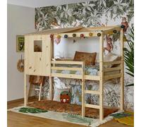 Lit Cabane Mi-hauteur Bois Massif Alma Bois 90X200