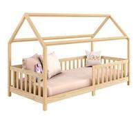 IDIMEX Lit cabane Nina lit Enfant Simple Montessori en Bois 90 x 190 cm, en pin Massif à la Finition Naturelle