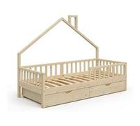 Lit cabane Noemi 34698 Naturel bois G