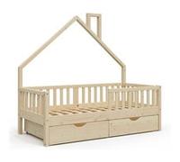 Lit cabane Noemi 34699 Naturel bois